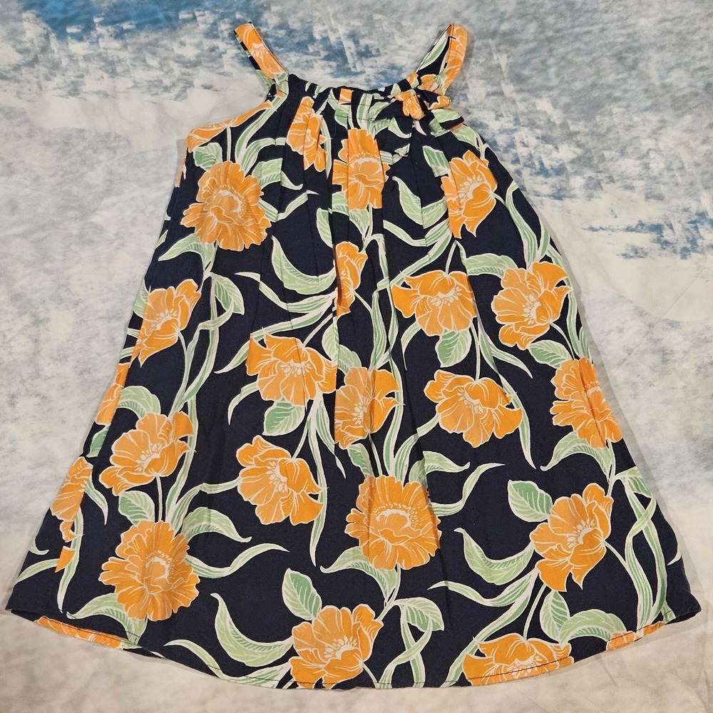 Baby Gap Navy Orange Floral Sundress Size 3T Toddler Girls